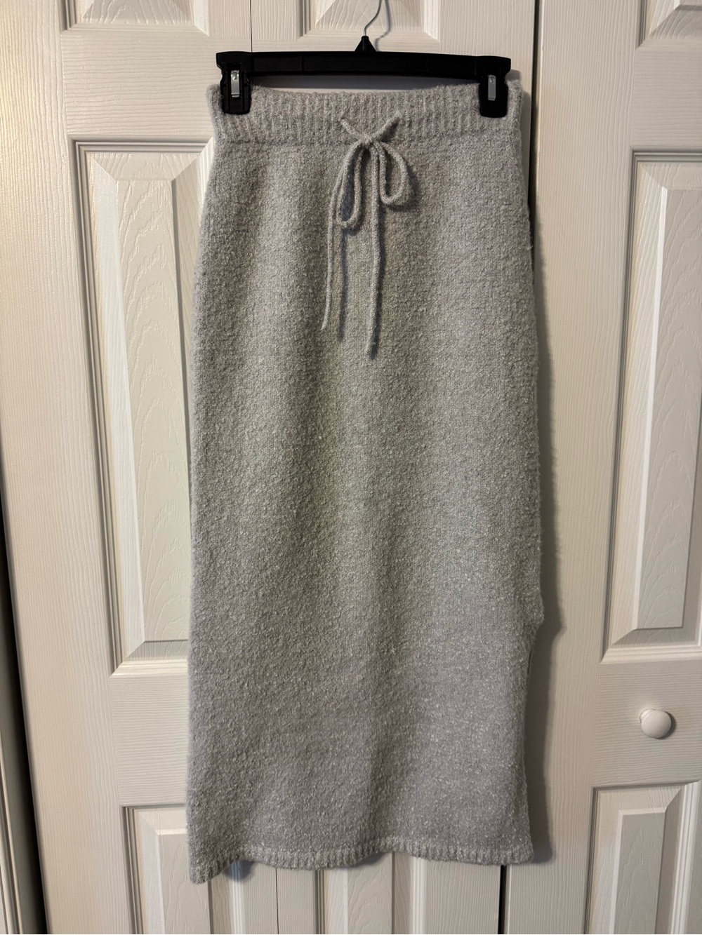 Universal Thread - Light Gray Knit Midi Skirt with Drawstring
